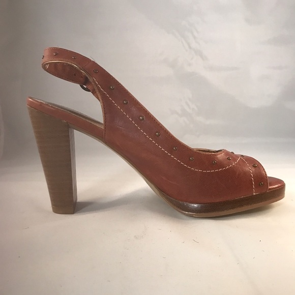 Seychelles Leather Open Toe Heel Sandals 7.5 - Picture 4 of 6